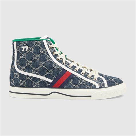 mens gucci tennis shoes blue|gucci sneakers for men 2021.